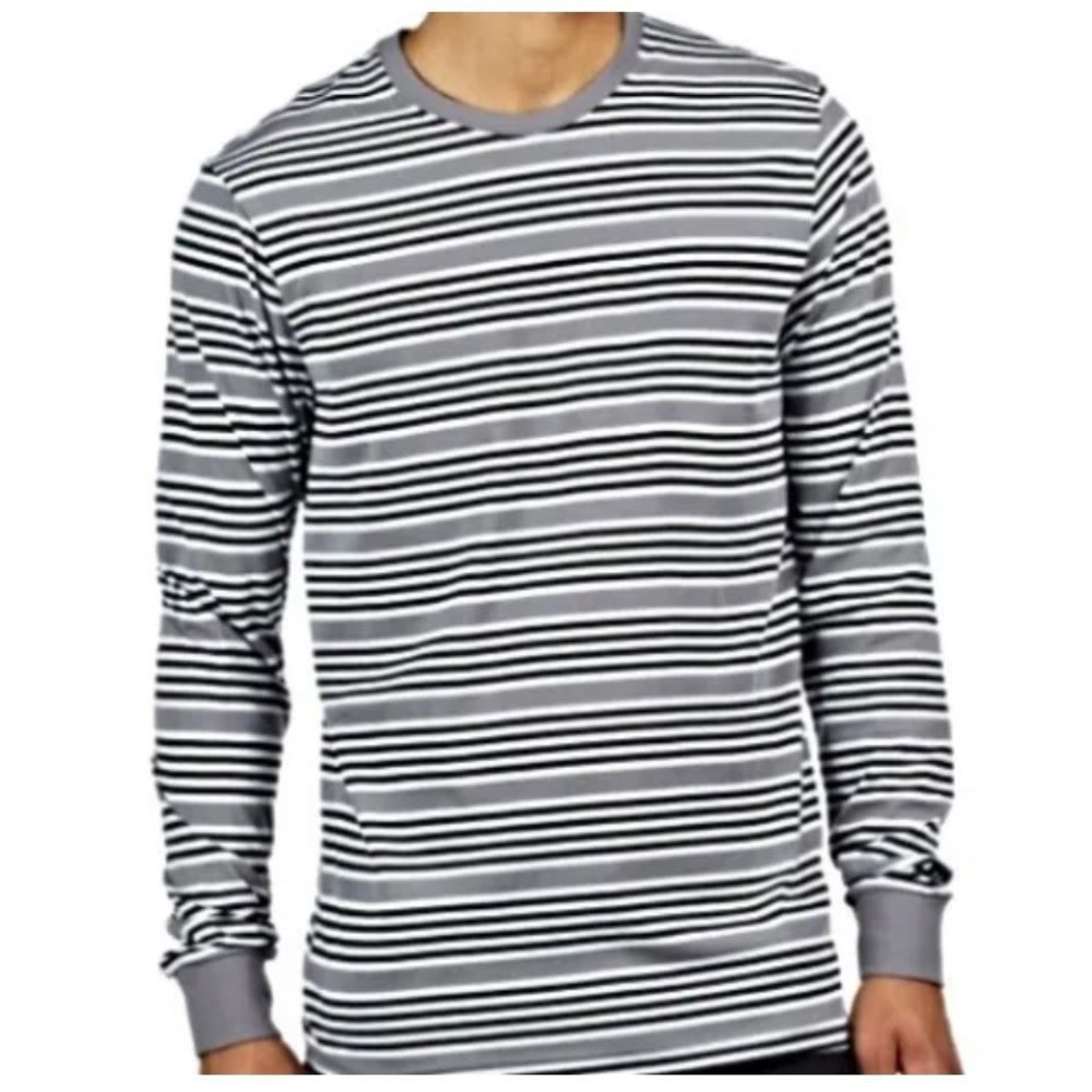 Nike Dri Fit Mens Striped Longsleeve Base Layer Shirt Size S‎